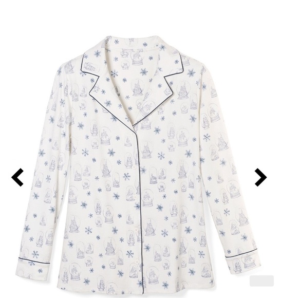 Pajama Top Soma White Snowflake Print size XXL - Picture 1 of 3